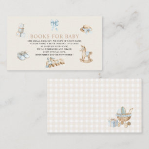 Watercolor Nurserygirl beige blue toys baby show Enclosure Card