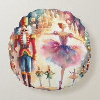 Watercolor Nutcracker Ballerina Christmas Dance