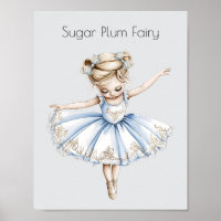 Watercolor Nutcracker Ballet Christmas Ballerina