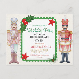 Watercolor Nutcracker Christmas Holiday Postcard
