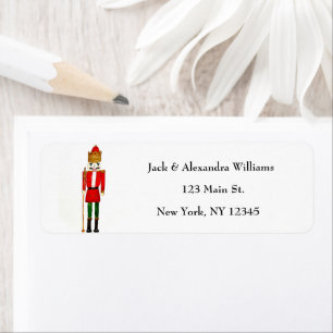 Watercolor Nutcracker Christmas Return Address