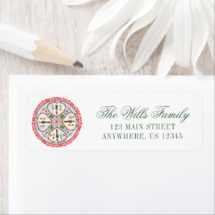 Watercolor Nutcracker Medallion Return Address