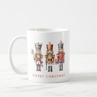 Watercolor Nutcracker Modern Minimal Christmas Coffee Mug