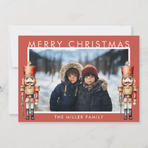 Watercolor Nutcracker Modern Minimal Christmas Holiday Card