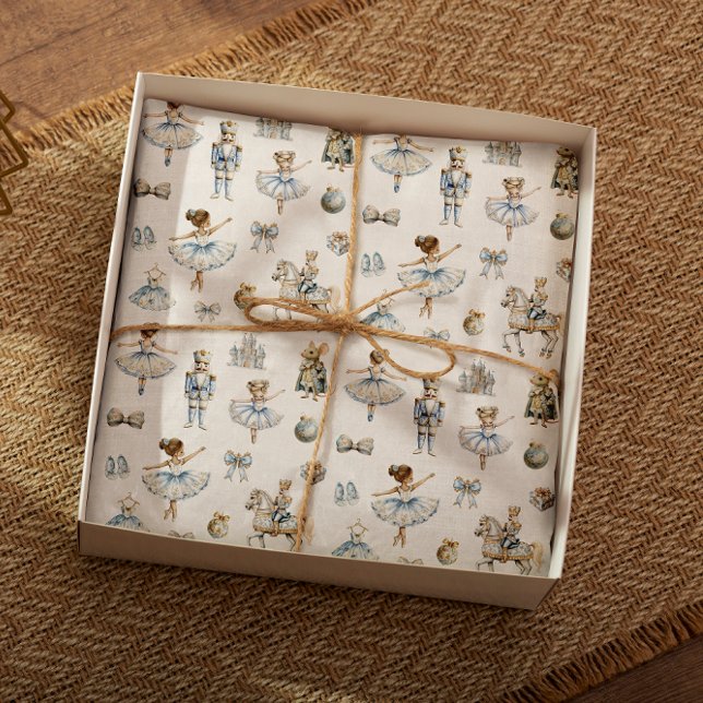 Watercolor Nutcracker Pattern Christmas Tissue Paper (Creator Uploaded)