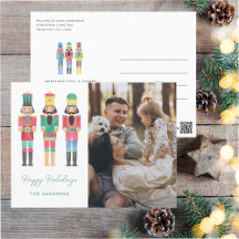 WATERCOLOR NUTCRACKERS WITH PHOTO CHRISTMAS 