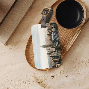 Watercolor NYC Travel Destination Luggage Tag