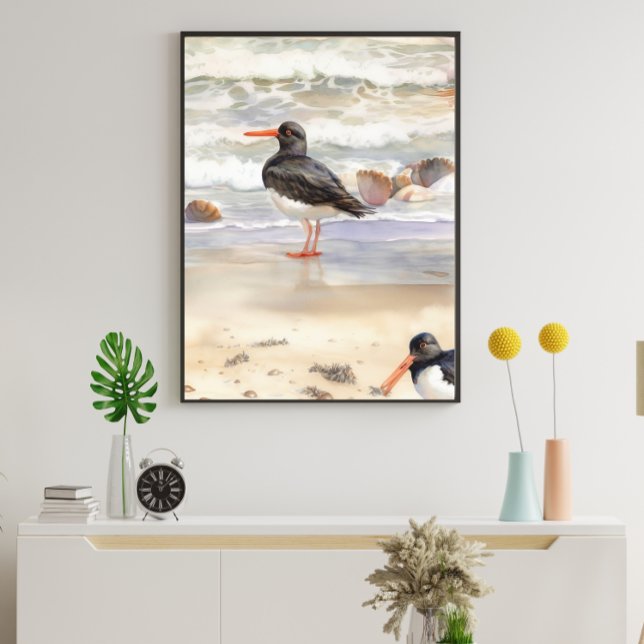 Watercolor Ocean Beach Bird Poster   (Creator Uploaded)