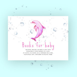 Watercolor ocean dolphin - books for baby enclosure card