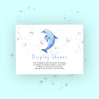 Watercolor ocean dolphin - display shower