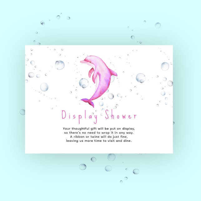 Watercolor ocean dolphin - display shower enclosure card (Creator Uploaded)