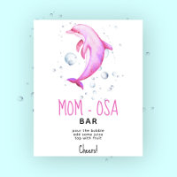 Watercolor ocean dolphin - momosa bar
