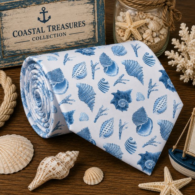 Watercolor Ocean Sea Animals Pattern  Tie (Creator Uploaded)