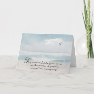 Watercolor Ocean Sympathy Thank You Card