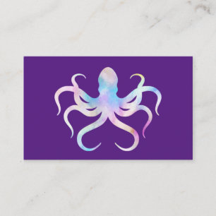 Watercolor Octopus  Business Card
