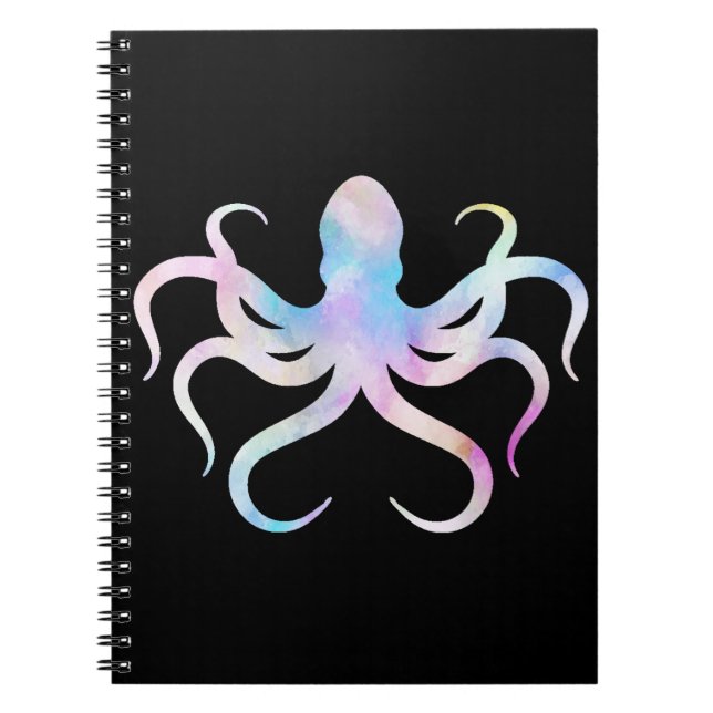 Watercolor octopus  notebook (Front)