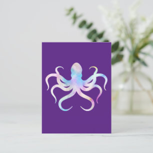 Watercolor Octopus Postcard