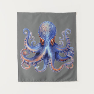 Watercolor Octopus Tapestry