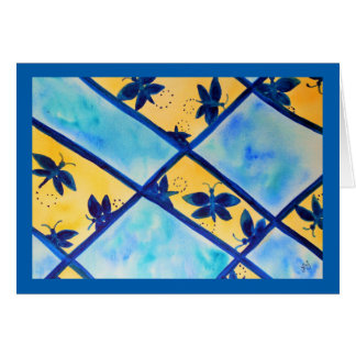 Watercolor of batik style quilt