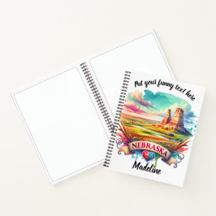 Watercolor of Nebraska's landscapes Notebook