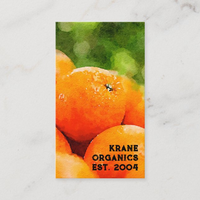Watercolor of Oranges Business Card (Front)
