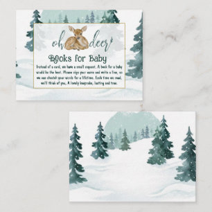 Watercolor Oh Deer Winter Wonderland Books forBaby Enclosure Card