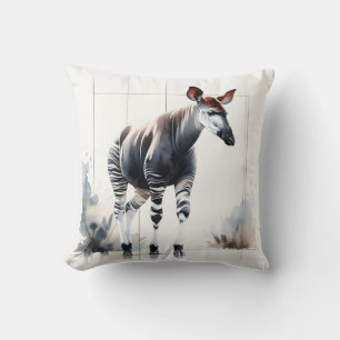 Watercolor Okapi AREF285 - Watercolor Cushion
