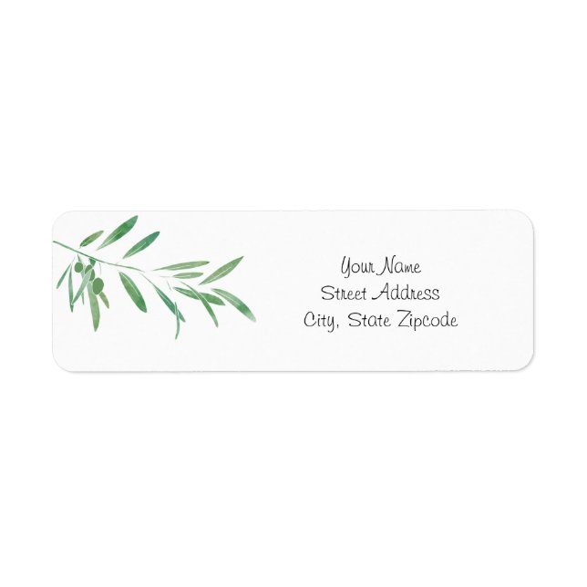 Watercolor Olive Branch (Front)