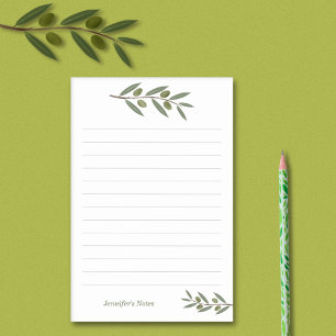 Watercolor Olive Branch Post-it Notes