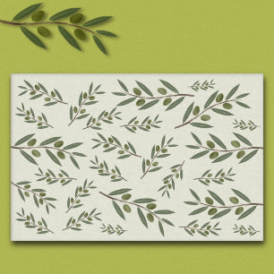 Watercolor Olive Branch Tissue Paper