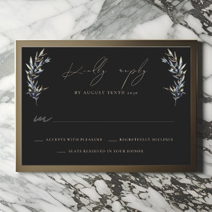 Watercolor Olive Branch Wedding RSVP Response Card