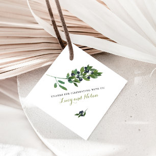 Watercolor Olive Orchard Wedding Favour Tags