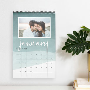 Watercolor Ombre Photo Calendar