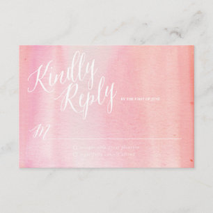 WATERCOLOR OMBRE PINK response card