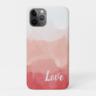 Watercolor Ombre Red and Pink Gradient Love Case-Mate iPhone Case