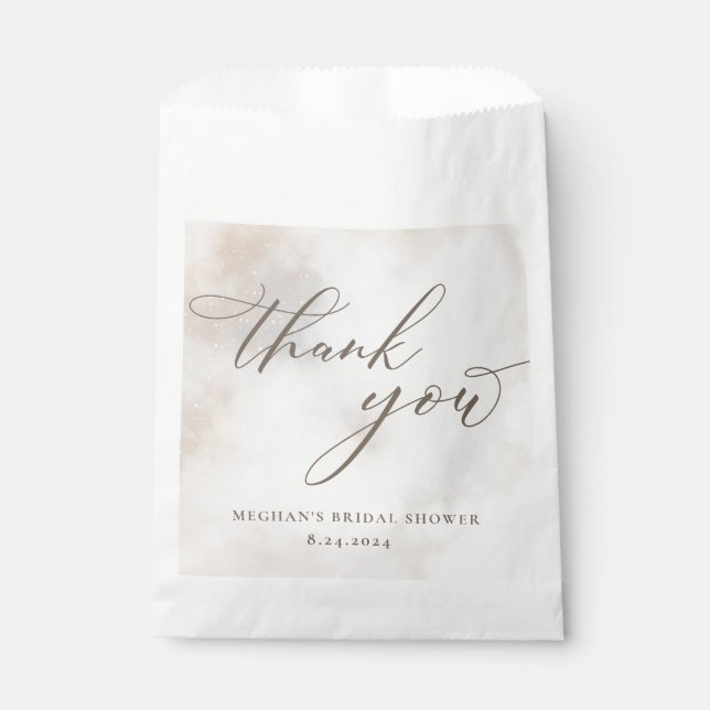 Watercolor On Cloud 9 Bridal Shower  Favour Bags (Front)