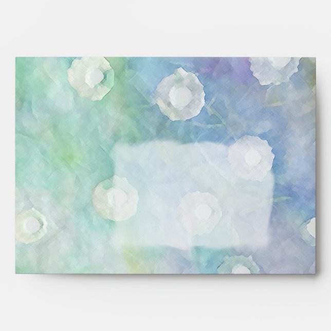 Watercolor on Fancy Rice Paper Envelope (Front)