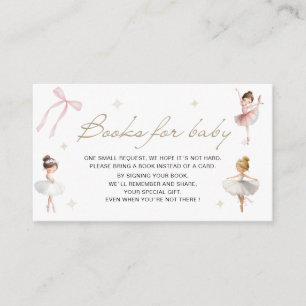 Watercolor one Ballerina birthdayl tutu cute boo Enclosure Card