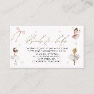 Watercolor one Ballerina birthdayl tutu cute boo Enclosure Card