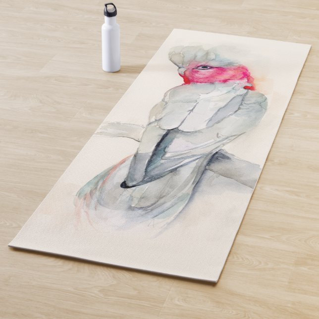 Watercolor Opera Cockatoo Yoga Mat (In Situ)