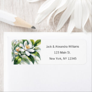 Watercolor Orange Blossom Citrus return address