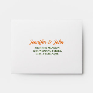 Watercolor Orange Fruit Botanical Wedding Card Envelope