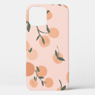 Watercolor orange fruits seamless pattern iPhone 12 case