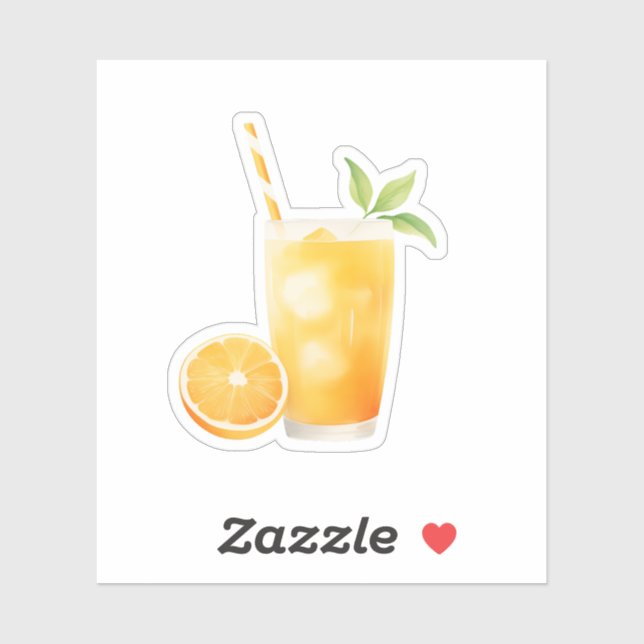 Watercolor Orange Juice (Sheet)