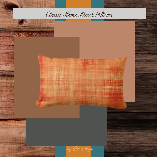 Watercolor Orange Lumbar Cushion (Creator Uploaded)