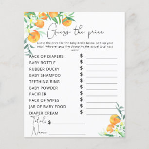 Watercolor orange Price Guess game