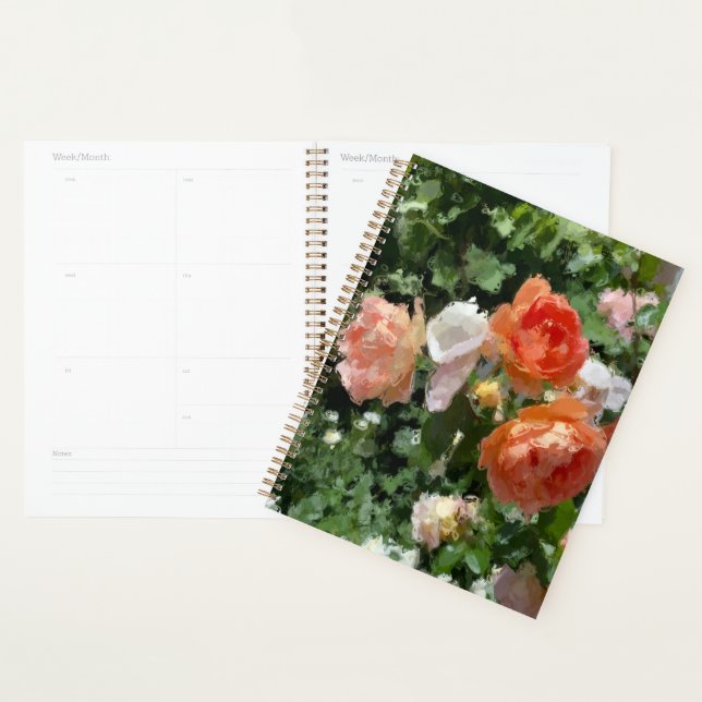 Watercolor Orange Roses  Planner (Display)