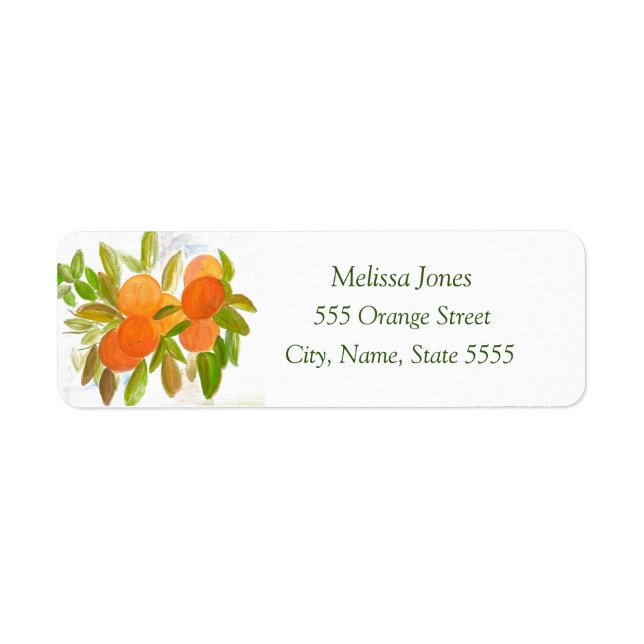 Watercolor Oranges Fruits Citrus Orange Rustic Lab (Front)