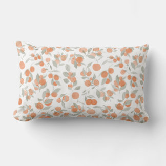 Watercolor Oranges Lumbar Cushion