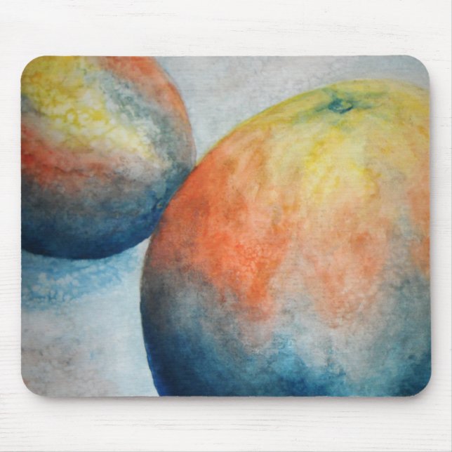 watercolor oranges mouse pad (Front)